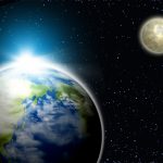 惑星の地球と衛星の月